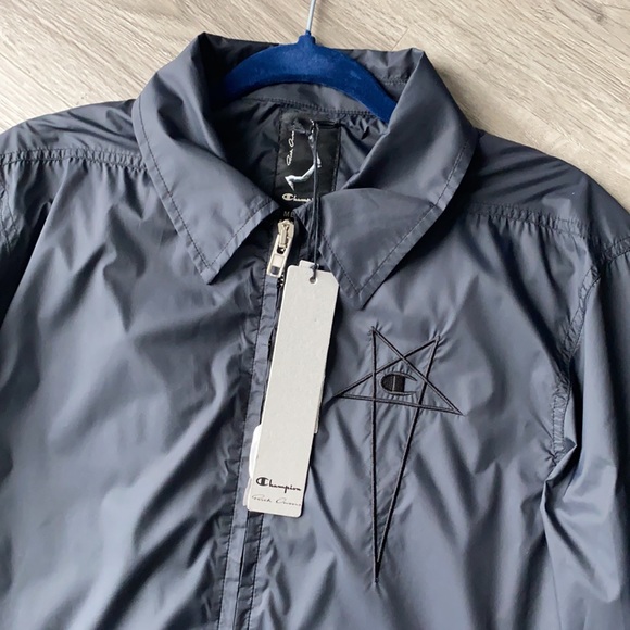NWT RICK OWENS Black Champion Edition Worker Windbreaker Jacket - Picture 6 of 10